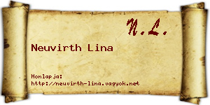 Neuvirth Lina névjegykártya